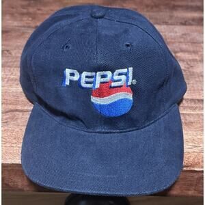 VINTAGE Wearguard Pepsi Strap Back Hat Cap Blue Adjustable